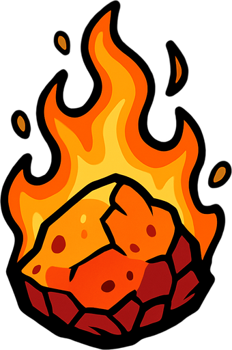 Ember.
In-Game asset.  2d.  High contrast.  No shadows