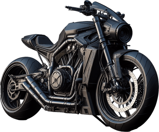 motosiklet.
Single Game Texture. In-Game asset. 2d. Blank background. High contrast. No shadows.