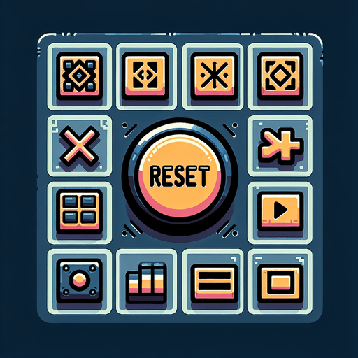 make a basic reset button
Single Game Texture. In-Game asset. 2d. Blank background. High contrast. No shadows.