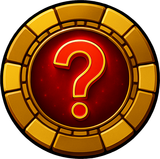 Change the image of the shield in the center into a red question mark lined with gold.