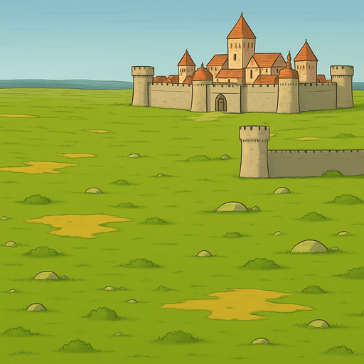 sağ üst köşeye surla çevrili bir şehir ekle