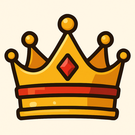 king crown.
In-Game asset.  2d.  High contrast.  No shadows