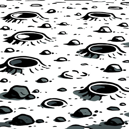 Moon floor for background.
In-Game asset.  2d.  High contrast.  No shadows