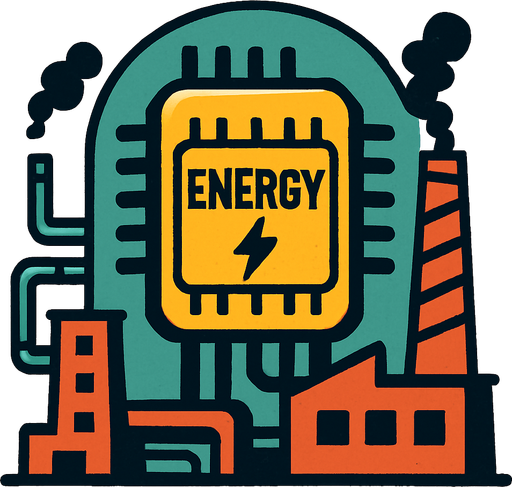 chip de energia gigante es el nucleo de una central electrica.
In-Game asset.  2d.  High contrast.  No shadows