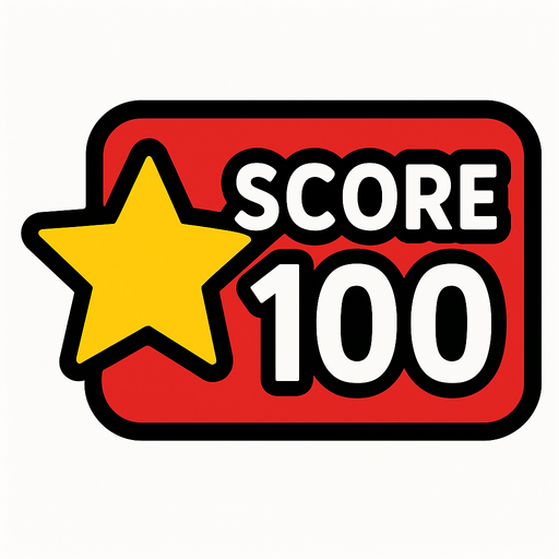 Icono de puntaje.
In-Game asset.  2d.  High contrast.  No shadows