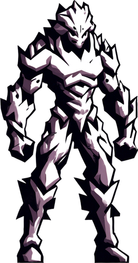 The same character but kneeling and covered in green liquid.