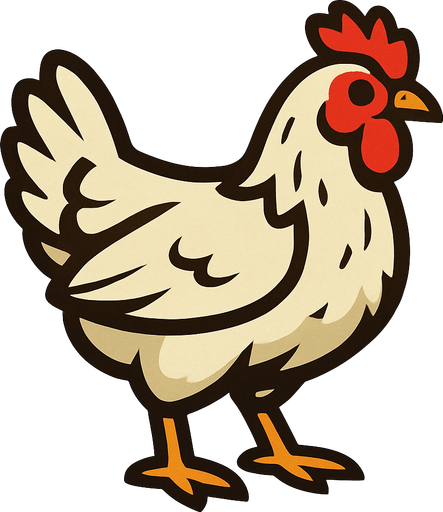 Chicken
Alive.
In-Game asset.  2d.  High contrast.  No shadows