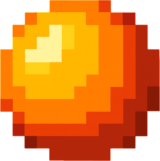 8bit orb.
In-Game asset.  2d.  High contrast.  No shadows