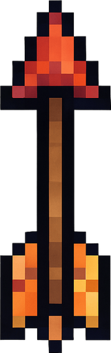 Flecha de arco vista desde arriba, pixel cartoon..
In-Game asset.  2d.  High contrast.  No shadows