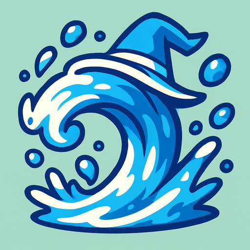 Poder de água estilo Mago inspirado em pokémon e Digimon.
In-Game asset.  2d.  High contrast.  No shadows