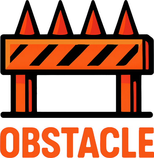 OBSTACLE.
In-Game asset.  2d.  High contrast.  No shadows