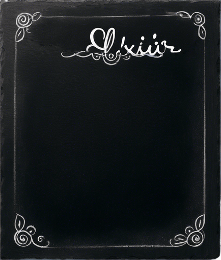 Title "ELIXIR" handwritten in chalk at the top