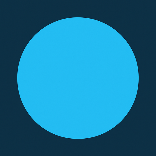 sky blue circle.
In-Game asset.  2d.  High contrast.  No shadows