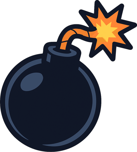 Una bomba.
In-Game asset.  2d.  High contrast.  No shadows