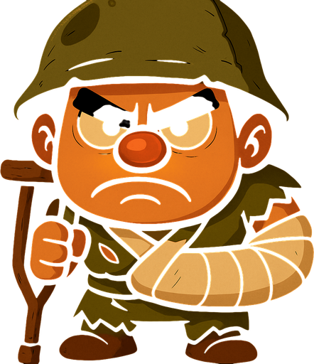 sarılı kolu boynuna as diger kolunun altına degnek koy