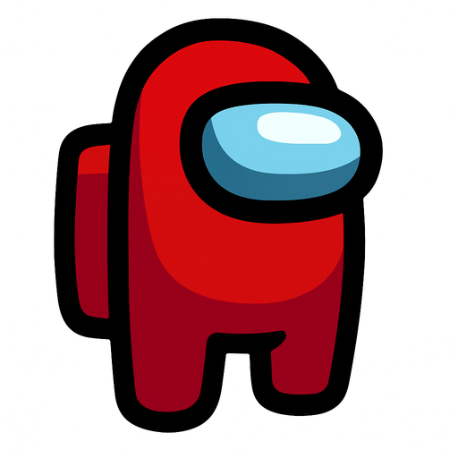 crewmate among us.
In-Game asset.  2d.  High contrast.  No shadows