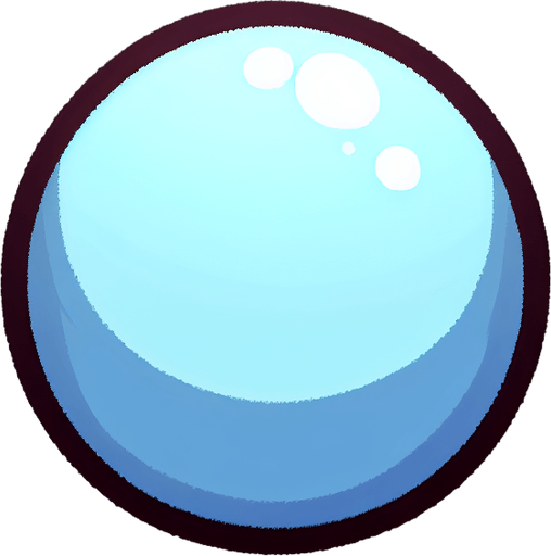 cartoon light blue circle.
Single Game Texture. In-Game asset. 2d. Blank background. High contrast. No shadows.