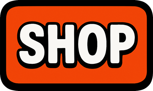 Shop button.
In-Game asset.  2d.  High contrast.  No shadows