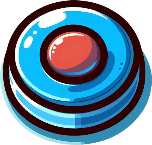 strong button, cartoon, blank background, 2d.
Single Game Texture.  In-Game asset.  2d.  Blank background.  High contrast.  No shadows