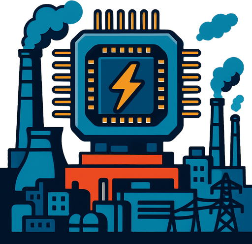 chip de energia gigante es el nucleo de una central electrica.
In-Game asset.  2d.  High contrast.  No shadows