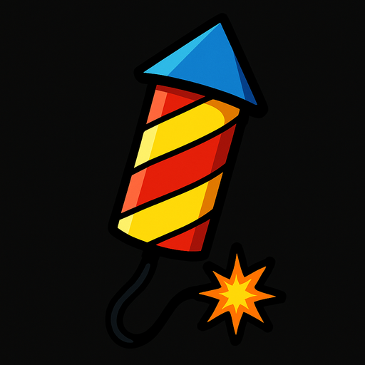 firework.
In-Game asset.  2d.  High contrast.  No shadows