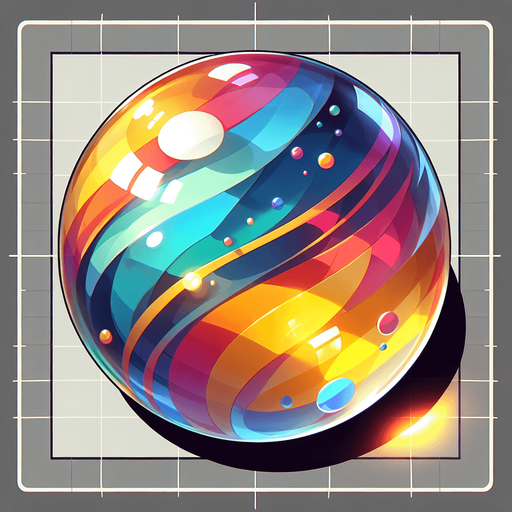 COLORED GLASS MARBLE.
Single Game Texture. In-Game asset. 2d. Blank background. High contrast. No shadows.