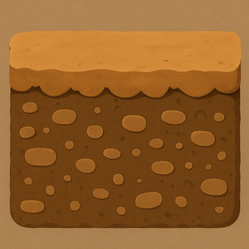 a piece of land and earth colored