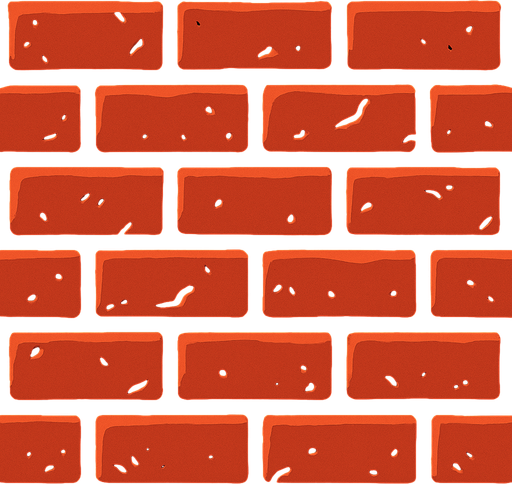 Pared de ladrillos.
In-Game asset.  2d.  High contrast.  No shadows