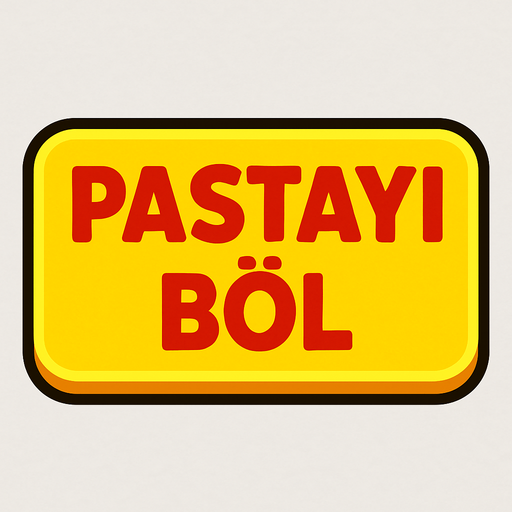 Sarı bir button olsun ve içinde 'Pastayı Böl' yazsın.
In-Game asset.  2d.  High contrast.  No shadows