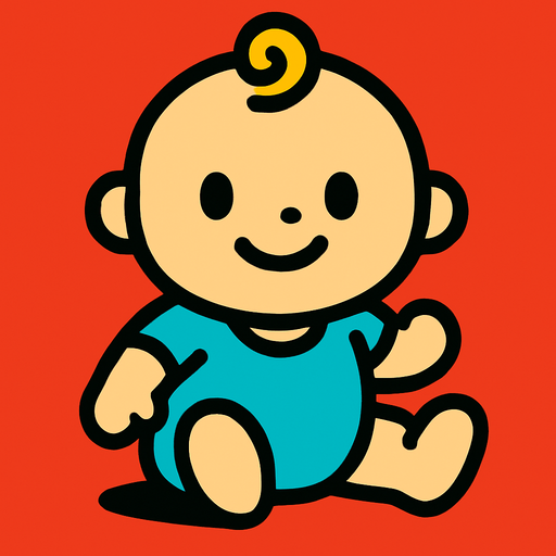 baby.
In-Game asset.  2d.  High contrast.  No shadows