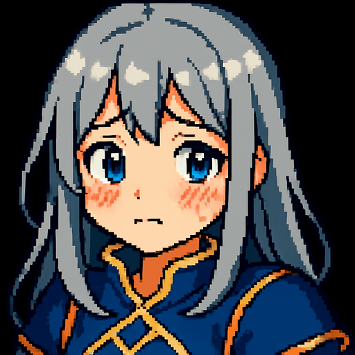 Make her blush and put on a shy expression