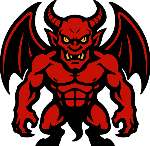 demon.
In-Game asset.  2d.  High contrast.  No shadows