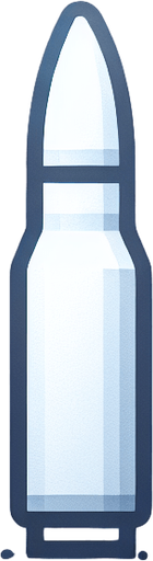 White_bullet_icon.
Single Game Texture. In-Game asset. 2d. Blank background. High contrast. No shadows.