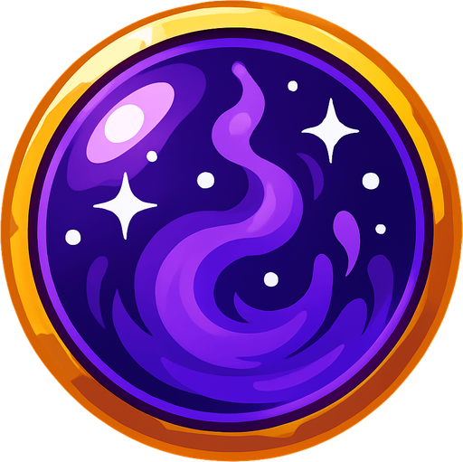 Bulle magique de mystère.
In-Game asset.  2d.  High contrast.  No shadows
