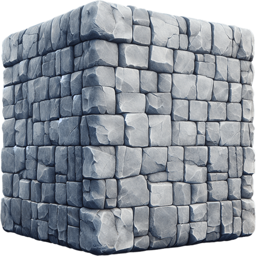 Paving stone.
Single Game Texture. In-Game asset. 2d. Blank background. High contrast. No shadows.