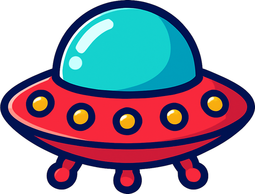 ufo.
In-Game asset.  2d.  High contrast.  No shadows
