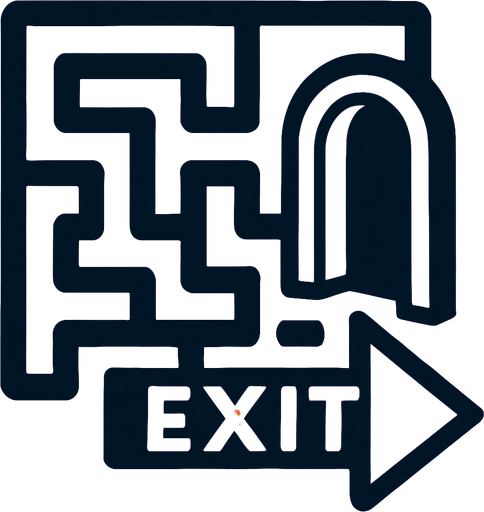 Maze exit.
In-Game asset.  2d.  High contrast.  No shadows