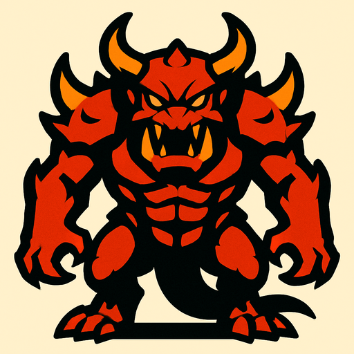 boss creature.
In-Game asset.  2d.  High contrast.  No shadows