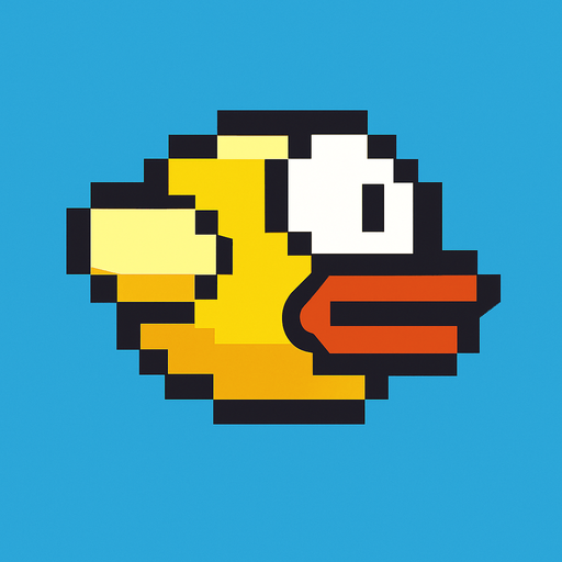 flappy bird.
In-Game asset.  2d.  High contrast.  No shadows