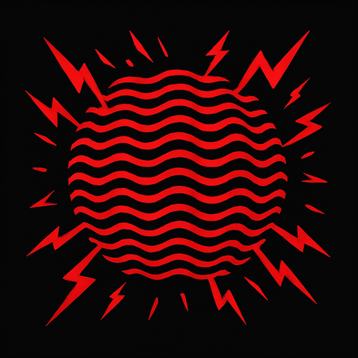 interference Field in red color.
In-Game asset.  2d.  High contrast.  No shadows