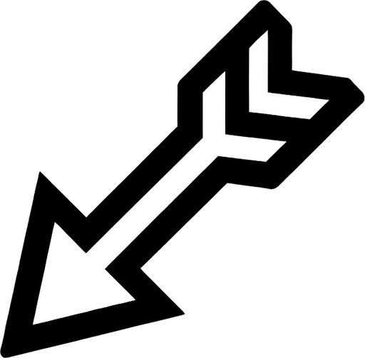 Warcraft 3 image of an arrow..
Single Game Texture. In-Game asset. 2d. Blank background. High contrast. No shadows.