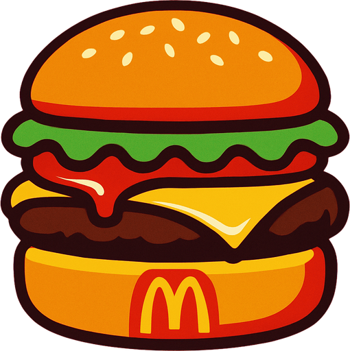 unahamburguesa del mcdonal.
In-Game asset.  2d.  High contrast.  No shadows