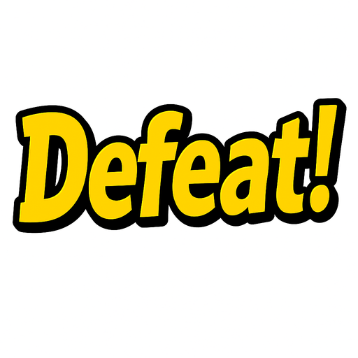 Change the text to say ‘Defeat!’