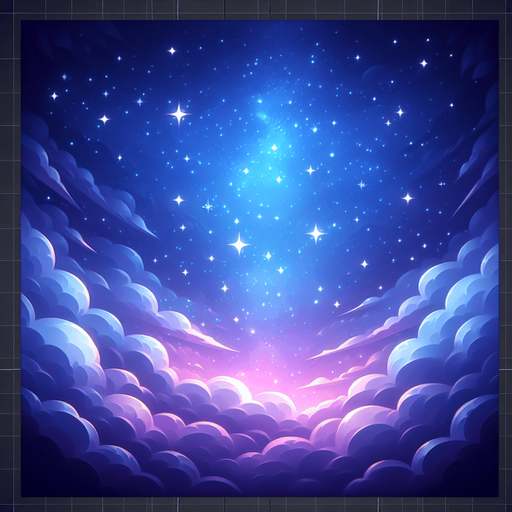 A starry sky background image. High resolution. 
Single Game Texture. In-Game asset. 2d. Blank background. High contrast. No shadows.