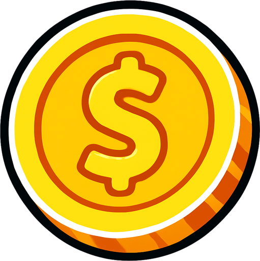 Coin.
In-Game asset.  2d.  High contrast.  No shadows