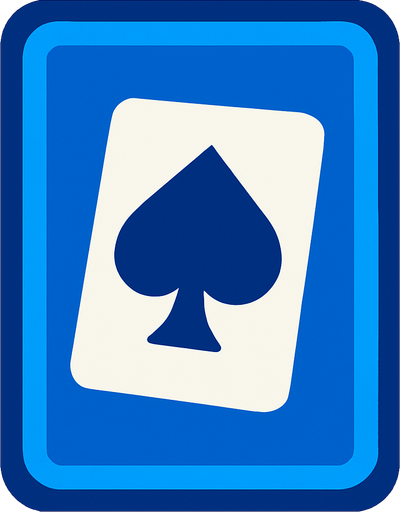 blue card.
In-Game asset.  2d.  High contrast.  No shadows