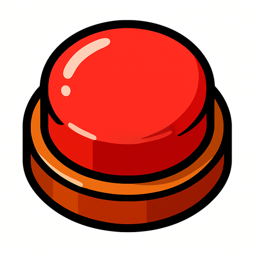 Botón rojo.
In-Game asset.  2d.  High contrast.  No shadows