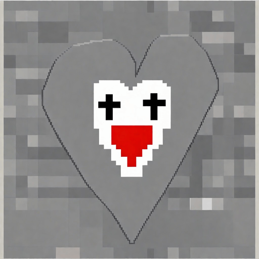 8Bit heart icon for player's health. No background. Transparent background. Blank background. No shadows. 2d. In-Game asset. flat