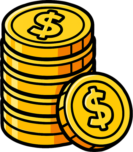 money.
In-Game asset.  2d.  High contrast.  No shadows