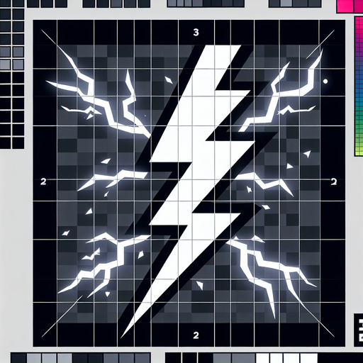 lightning.
Single Game Texture. In-Game asset. 2d. Blank background. High contrast. No shadows.